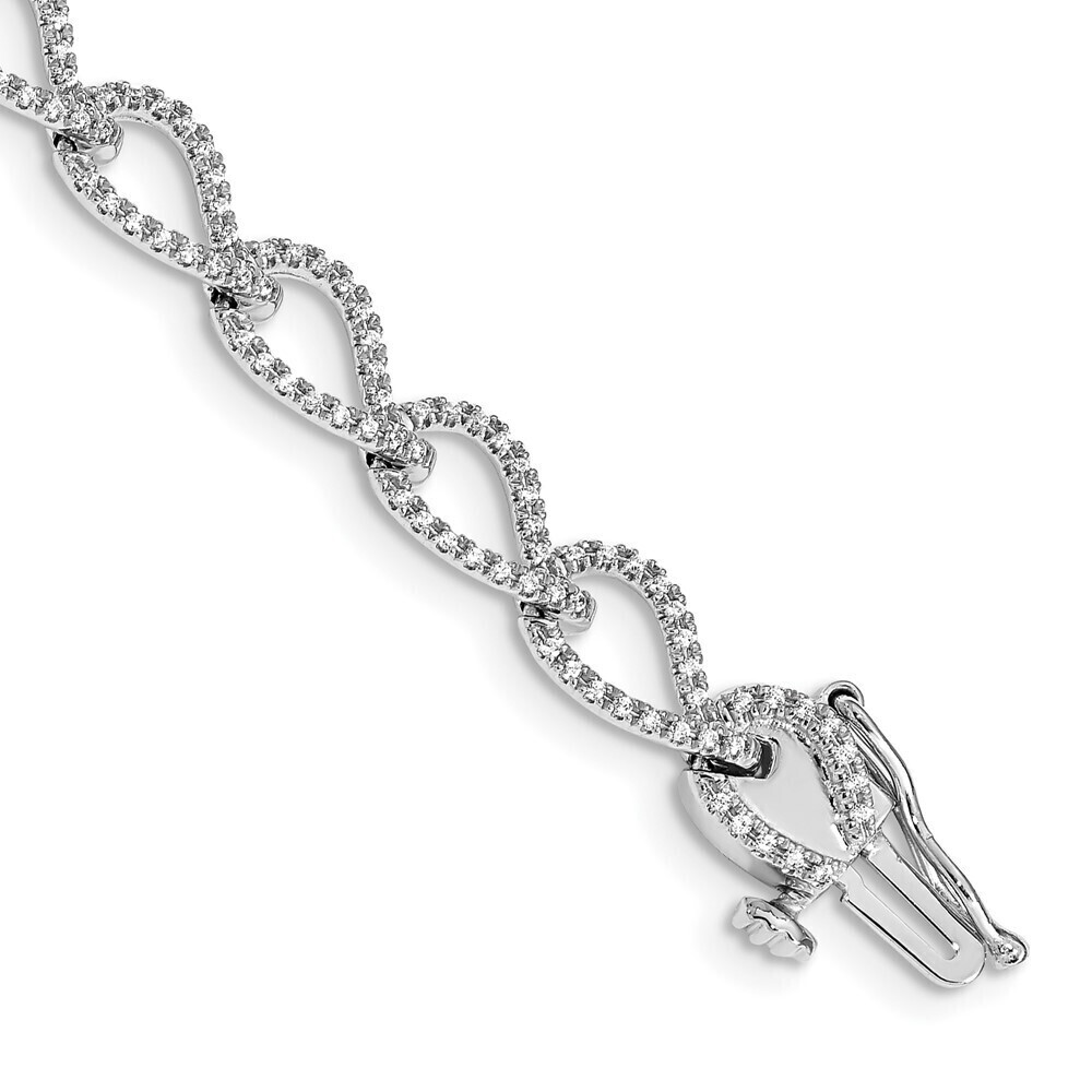 Kazi Luxury 14k White Gold Diamond Bracelet